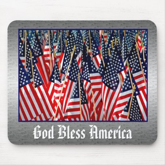 God Bless America Mousepad Muismat (Voorkant)
