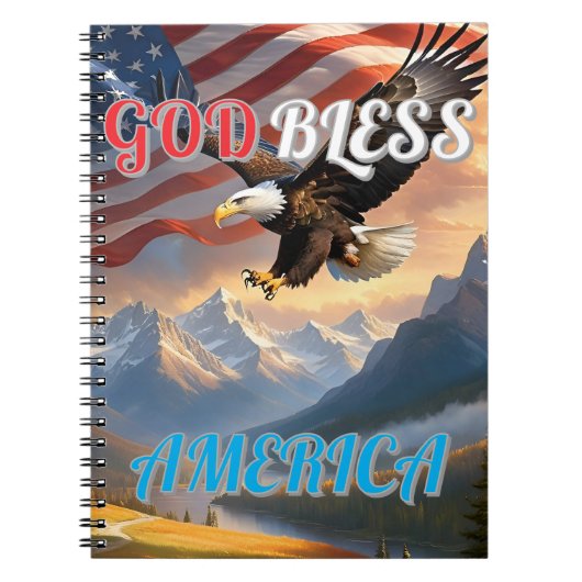 GOD BLESS AMERICA NOTITIEBOEK (Voorkant)