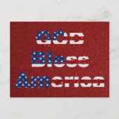 God Bless America op 4 juli Glitter Briefkaart (Voorkant)