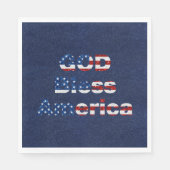 God Bless America op 4 juli Glitter Servet (Voorkant)