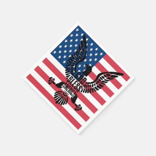God Bless America Paper Napkin Servet (Hoek)