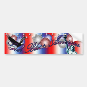 God Bless America Patriotic America Bumpersticker