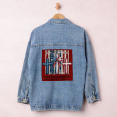 God Bless America Patriotic Cross Denim Jacket (Hangar)