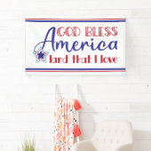 God Bless America Patriotic op 4 juli Red Blue Spandoek (Insitu)