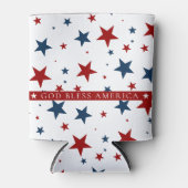 God Bless America Patriotic Stars Patroon Blikjeskoeler (Voorkant)