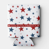 God Bless America Patriotic Stars Patroon Blikjeskoeler (Achterkant)