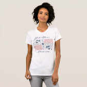 God Bless America Patriotic Stars Stripes Heart T-shirt (Voorkant volledig)