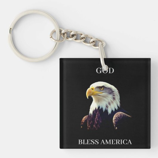 God Bless America – Patriotic Strength with  Proud Sleutelhanger (voorkant)