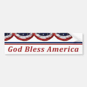God Bless America Patriottic American Flag Bumpersticker