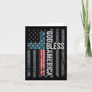 God Bless America - Patriottisch Christelijk Kruis Kaart