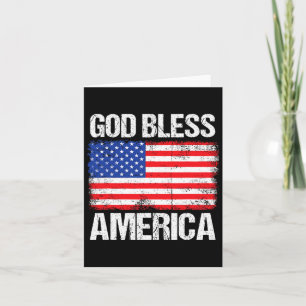 God Bless America Patriottisch Gelukkig 4 juli Voo Kaart