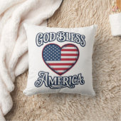 God Bless America Patriottisch Hart Shirt Ontwerp_ Kussen (Deken)