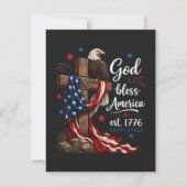 God Bless America Patriottisch Kruis Kaart (Voorkant)
