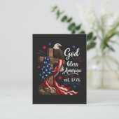 God Bless America Patriottisch Kruis Kaart (Staand voorkant)