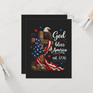 God Bless America Patriottisch Kruis Kaart