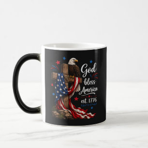 God Bless America Patriottisch Kruis Magische Mok