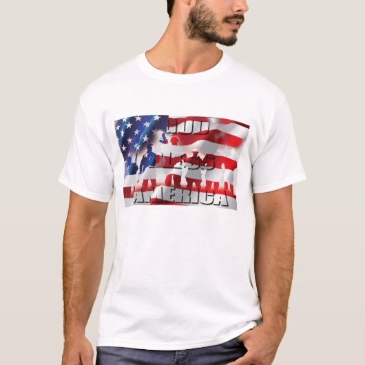 God Bless America Patriottisch T-shirt (Voorkant)