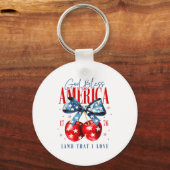 God Bless America Patriottische Kersen 4 juli VS Sleutelhanger (Voorkant)