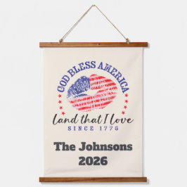 God Bless America - Personalized Wall Tapestry Hangend Wandkleed