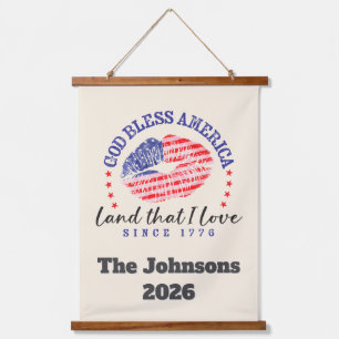 God Bless America - Persoonlijke wandtapijt Hangend Wandkleed