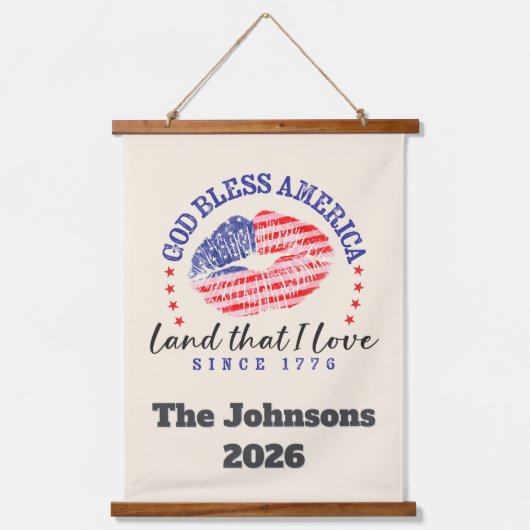God Bless America - Persoonlijke wandtapijt Hangend Wandkleed (Voorkant)