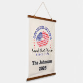 God Bless America - Persoonlijke wandtapijt Hangend Wandkleed (Gebogen)