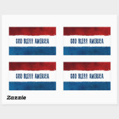 God Bless America Rectangle Stickers (Vel)