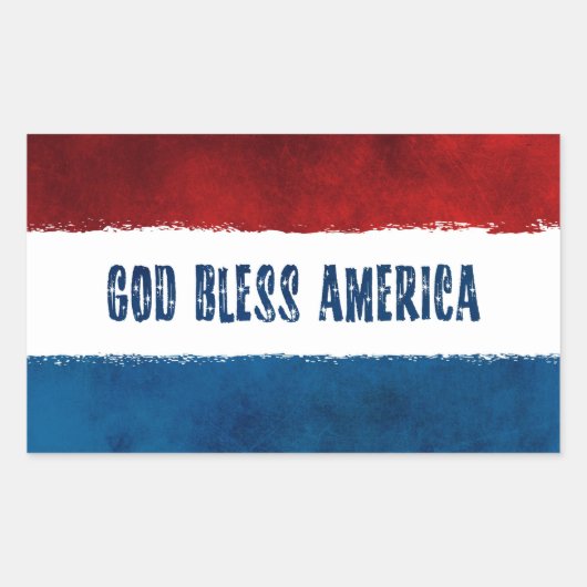 God Bless America Rectangle Stickers (Voorkant)