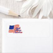 God Bless America retouradreslabel Etiket (Insitu)