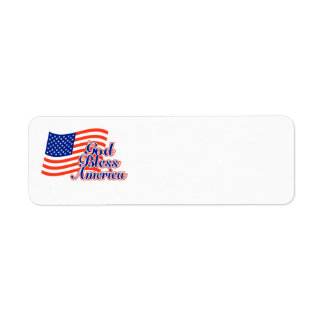 God Bless America retouradreslabel Etiket