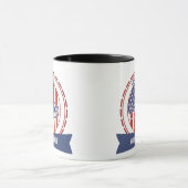 God Bless America, Retro Lettertype en Patriottisc Mok (Midden)
