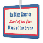 God Bless America Retro Patriottisch Rood Blauw Wi Luchtverfrisser (Links)