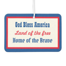 God Bless America Retro Patriottisch Rood Blauw Wi