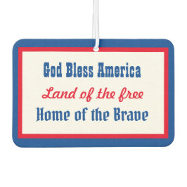 God Bless America Retro Patriottisch Rood Blauw Wi Luchtverfrisser