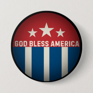 God Bless America Retro Ronde Button 7,6 Cm