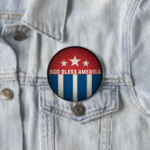 God Bless America Retro Ronde Button 7,6 Cm (In situ)