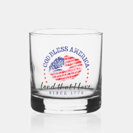 God Bless America - Rocks Glass Whisky Glas