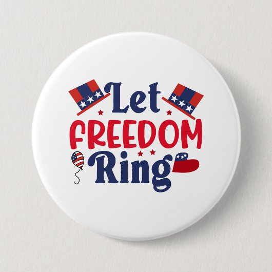 God Bless America Ronde Button 7,6 Cm (Voorkant)