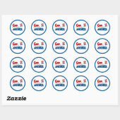 GOD BLESS AMERICA RONDE STICKER (Vel)