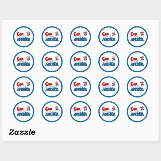 GOD BLESS AMERICA RONDE STICKER (Vel)