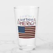 God Bless America Rood Wit Blauw Glas (Achterkant)