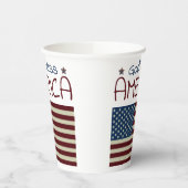 God Bless America Rood Wit Blauw Papieren Bekers (Links)