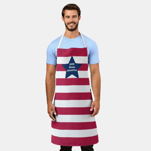 God Bless America Rood Wit Blauw  Schort (Gedragen)