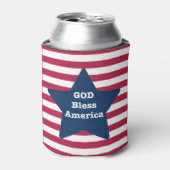 God Bless America Rood Wit En Blauw Blikjeskoeler (Blikje Voorkant)