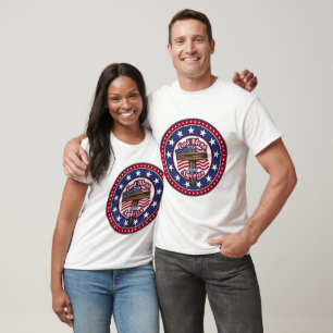 God Bless America Rugged Cross Vlag 1776-2026 T-shirt