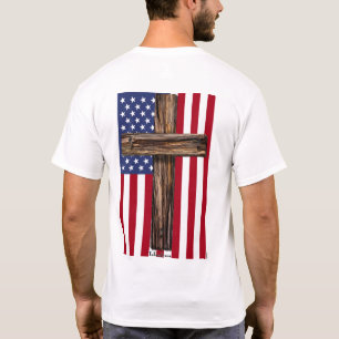 God Bless America Ruw Kruis Vlag 1776-2026 T-shirt