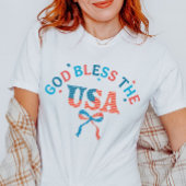 God Bless America Schattig USA Coquette 4 juli T-shirt