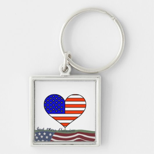God Bless America Sleutelhanger (Voorkant)