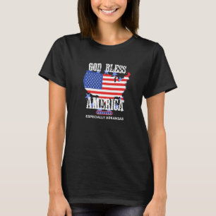 God Bless America Speciaal Arkansas US State Des T-shirt