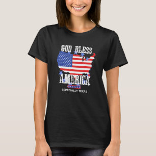 God Bless America Speciaal Texas Geweldige Amerika T-shirt